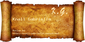 Knall Gabriella névjegykártya