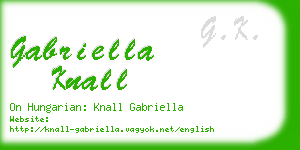gabriella knall business card